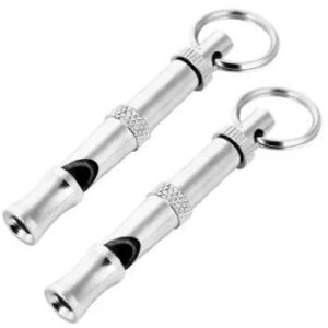 2 Stainless Steel Premium Dog Whistles with Lanyard & Instructions – Free Worldwide Shipping!